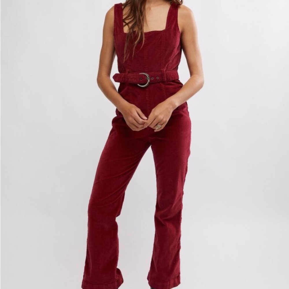FREE PEOPLE Party Starter One Piece in Holly Berry